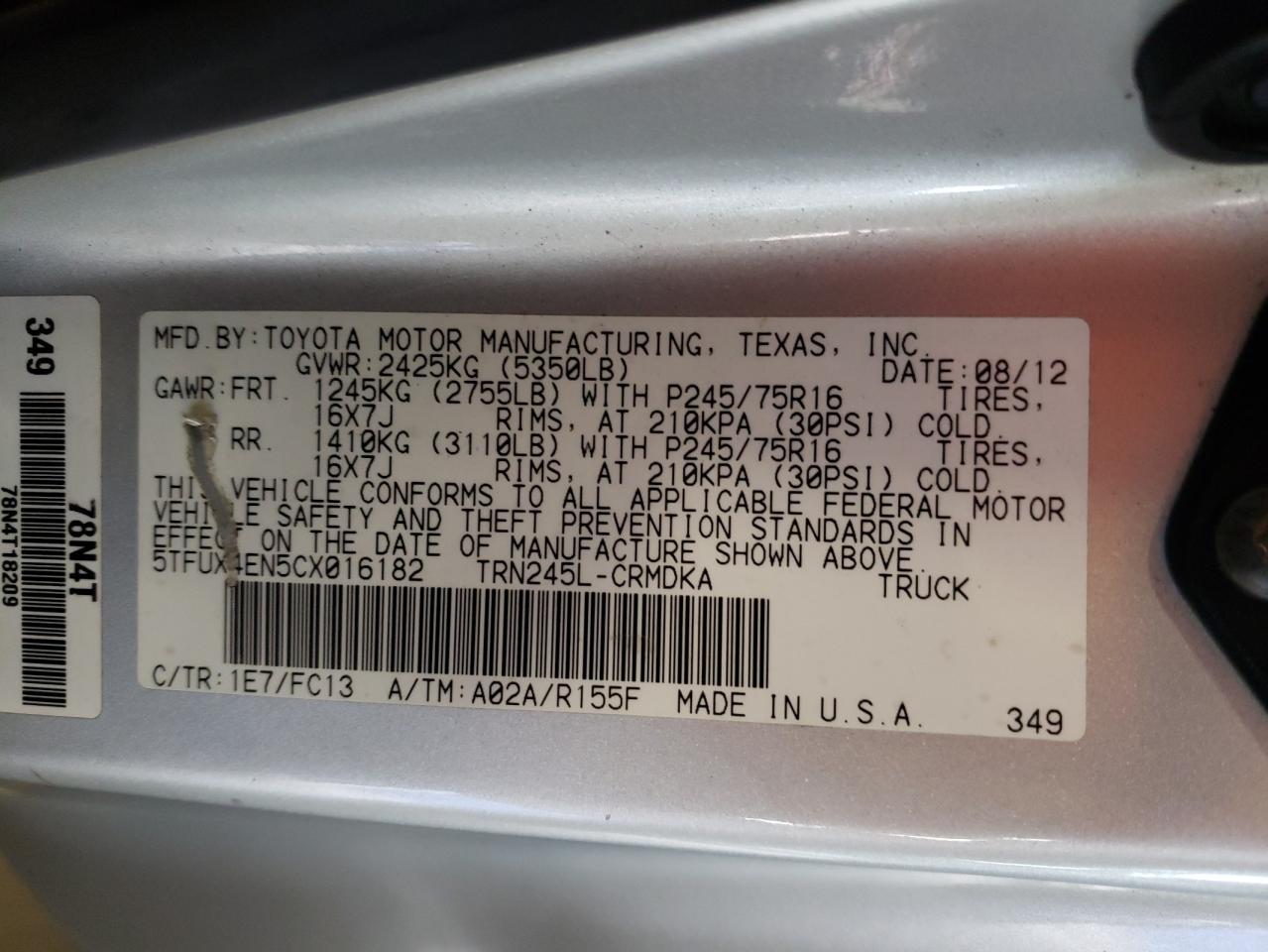 2012 Toyota Tacoma - Image 14