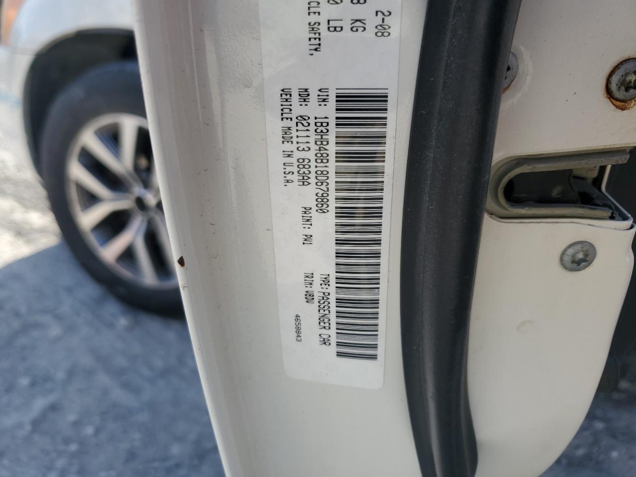 1B3HB48B18D679860 2008 Dodge Caliber Sxt