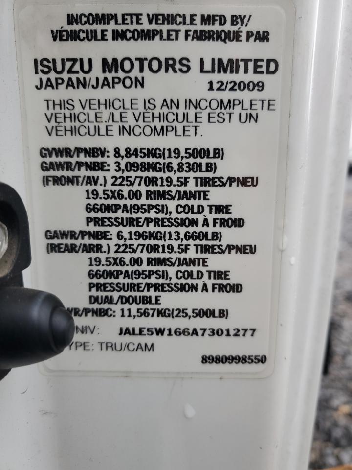 2010 Isuzu Nrr VIN: JALE5W166A7301277 Lot: 71181734