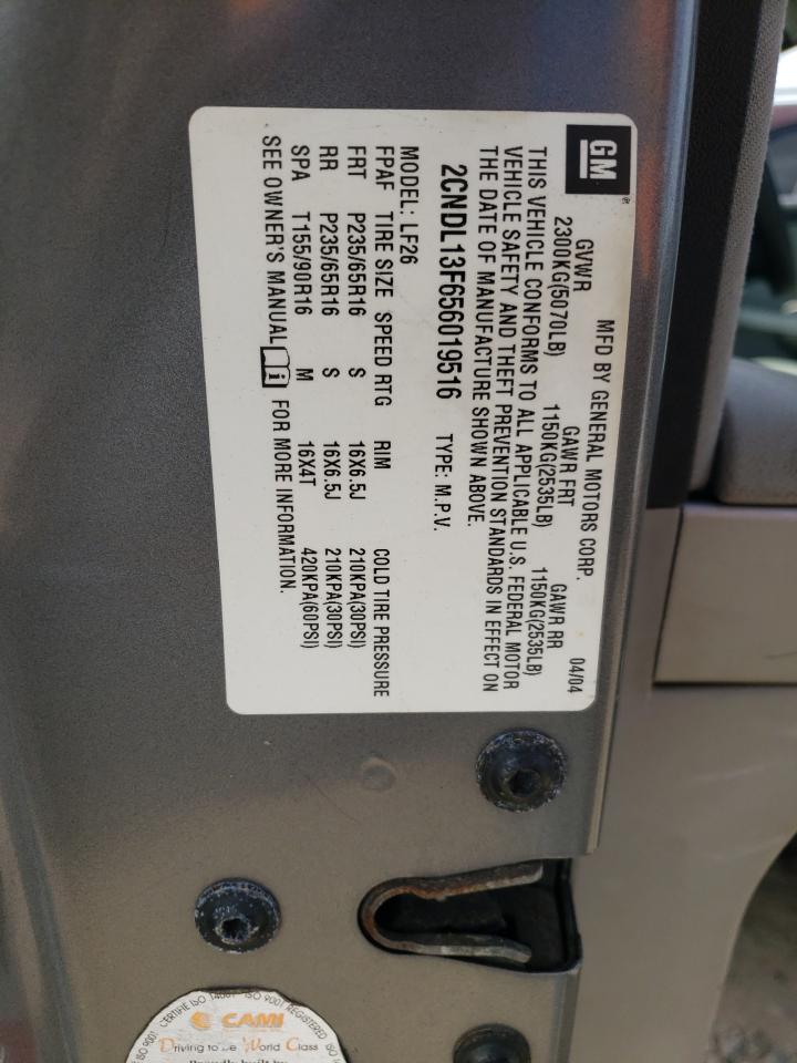 2CNDL13F656019516 2005 Chevrolet Equinox Ls