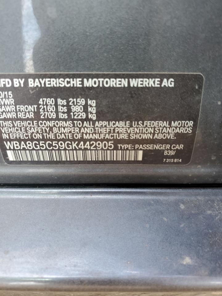 WBA8G5C59GK442905 2016 BMW 328 Xi