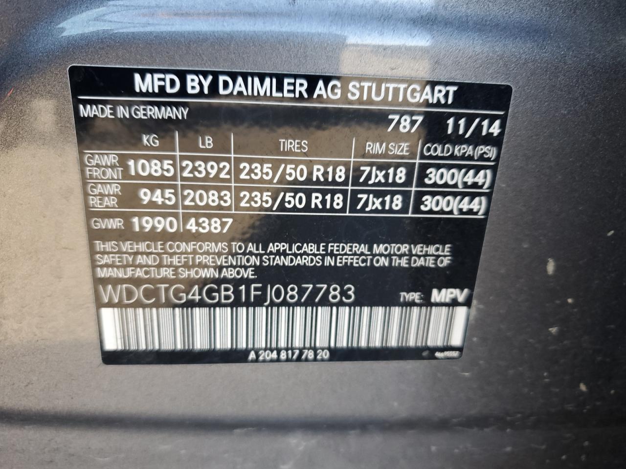 WDCTG4GB1FJ087783 2015 MERCEDES-BENZ GLA CLASS - Image 13