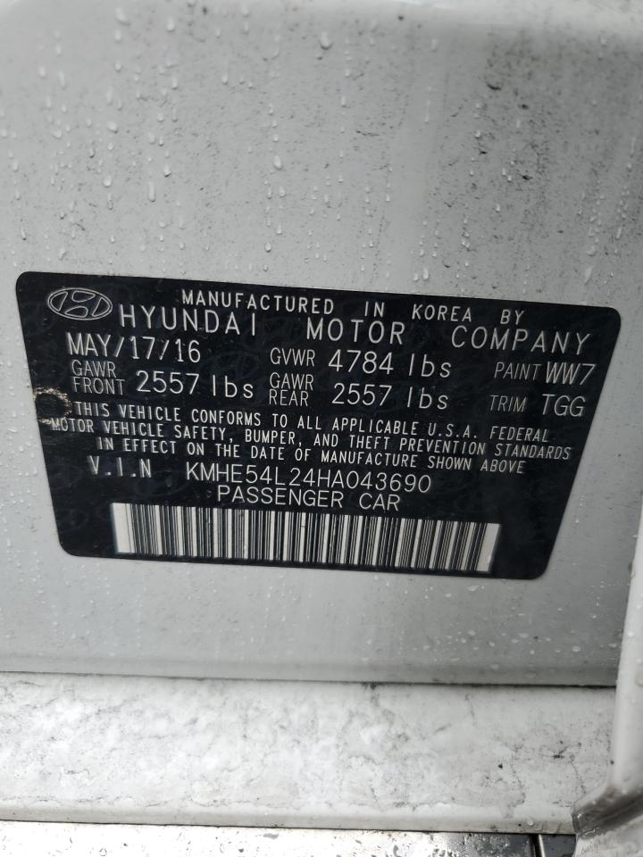 KMHE54L24HA043690 2017 Hyundai Sonata Plug-In Hybrid