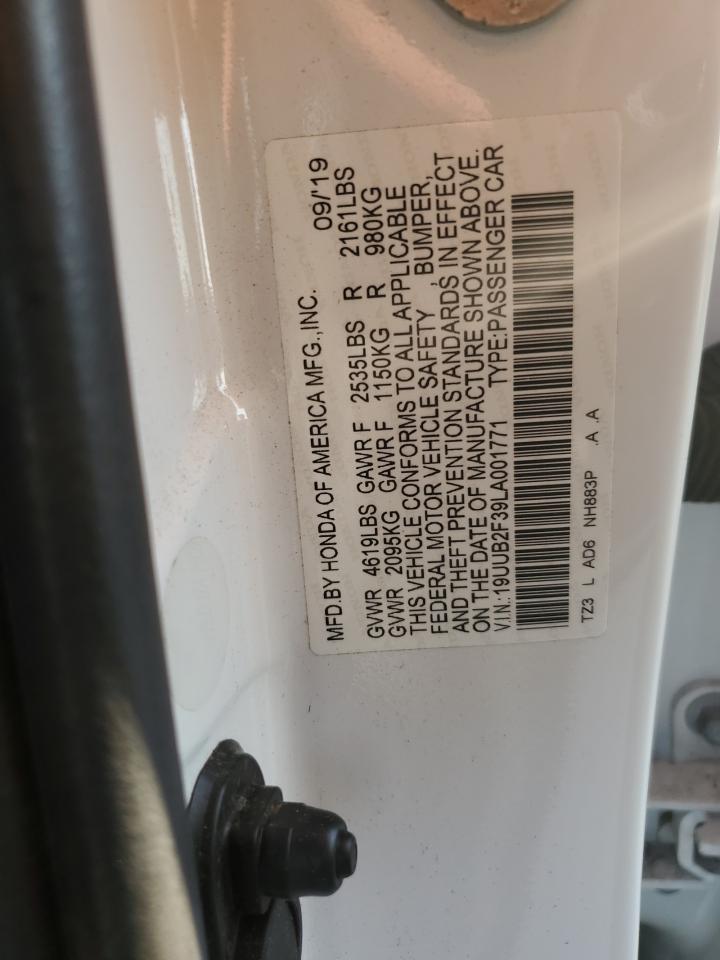 19UUB2F39LA001771 2020 Acura Tlx