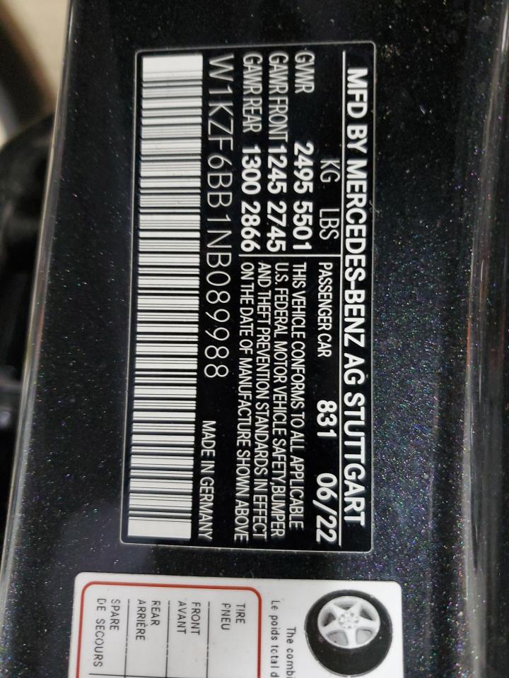 W1KZF6BB1NB089988 2022 Mercedes-Benz E Amg 53 4Matic