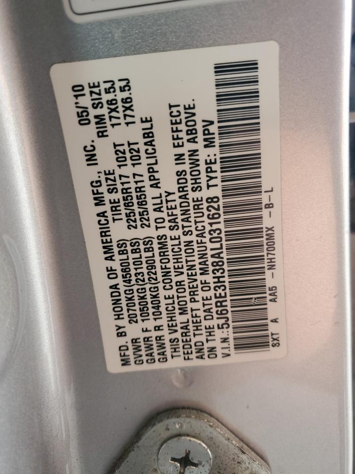 5J6RE3H38AL031628 2010 Honda Cr-V Lx