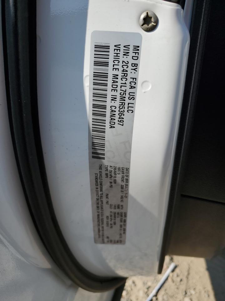 2C4RC1L75MR536497 2021 Chrysler Pacifica Hybrid Touring L