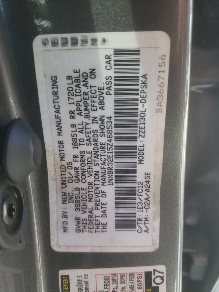 2005 Toyota Corolla Ce VIN: 1NXBR32E15Z468534 Lot: 70237644