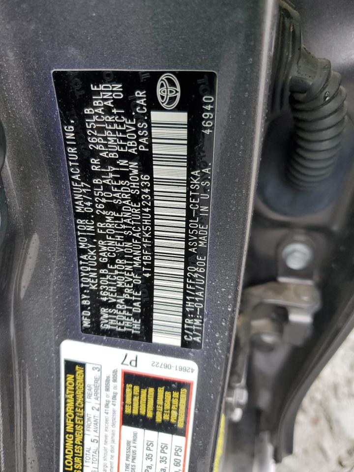 4T1BF1FK5HU423436 2017 Toyota Camry Le