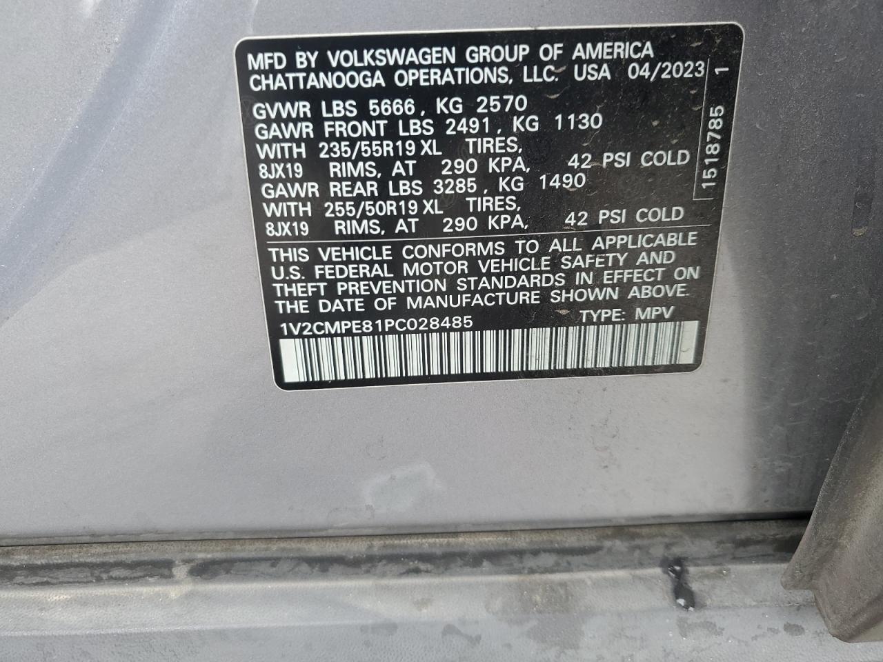 1V2CMPE81PC028485 2023 Volkswagen Id.4 Pro