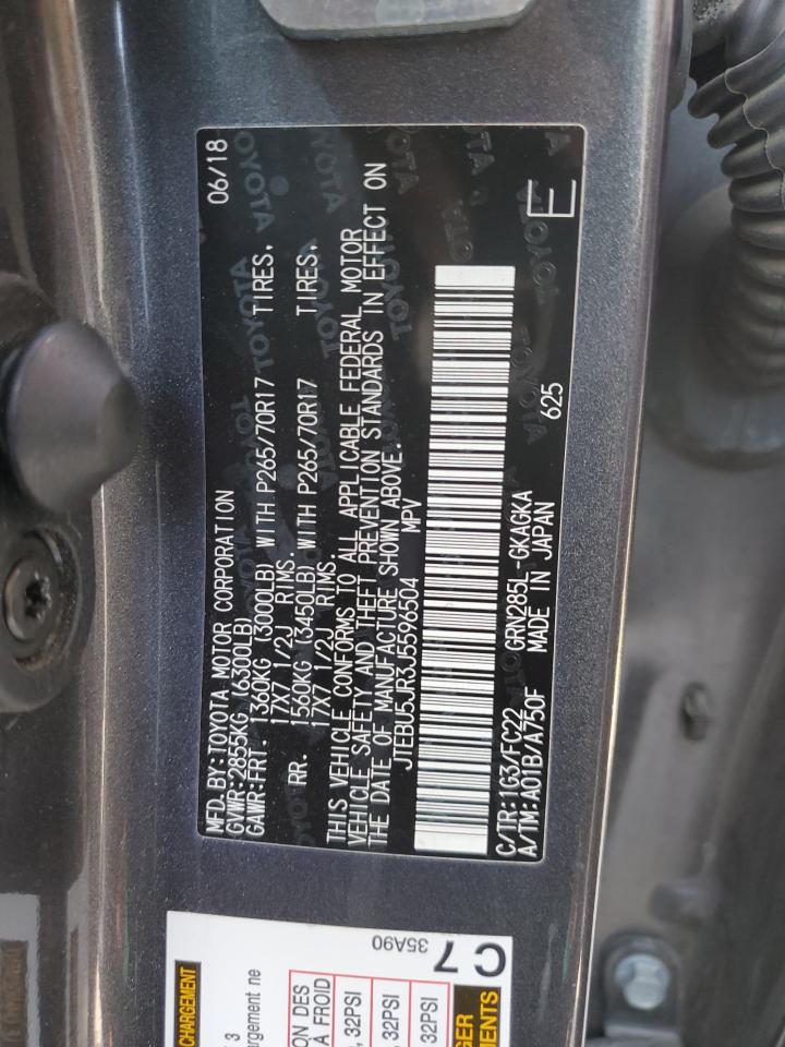 JTEBU5JR3J5596504 2018 Toyota 4Runner Sr5/Sr5 Premium