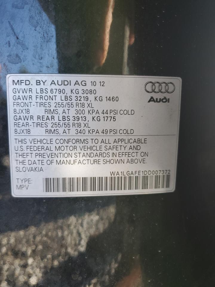 WA1LGAFE1DD007372 2013 Audi Q7 Premium Plus