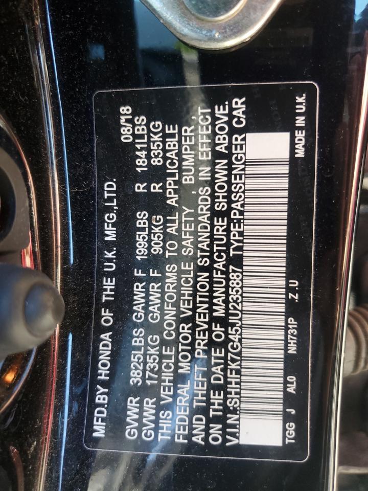 SHHFK7G45JU235887 2018 Honda Civic Sport