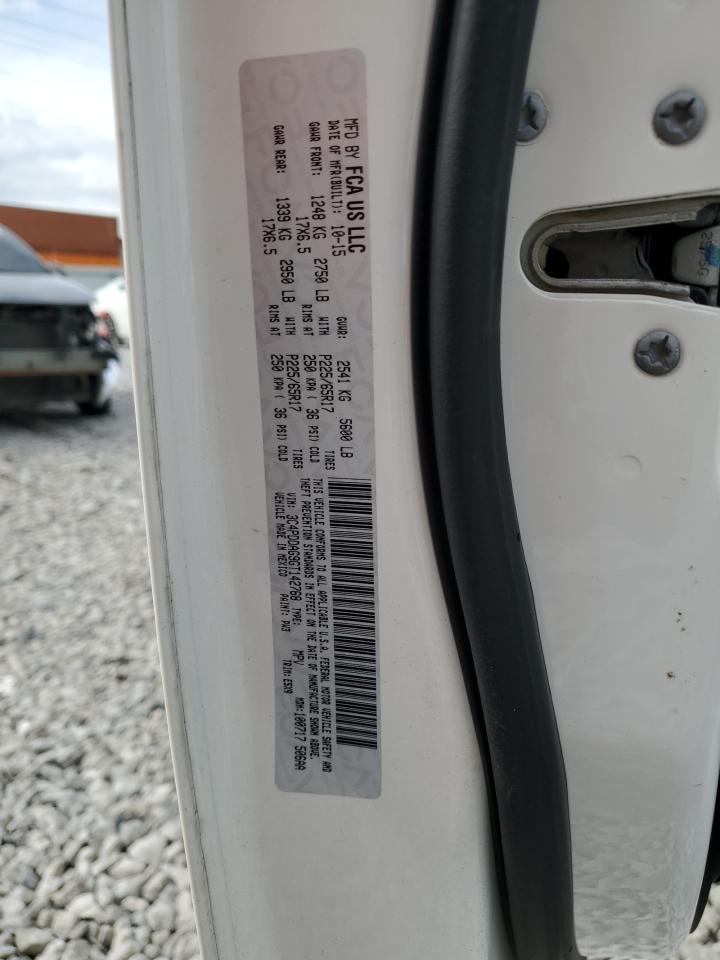 2016 Dodge Journey Se VIN: 3C4PDDAG9GT142768 Lot: 71052104