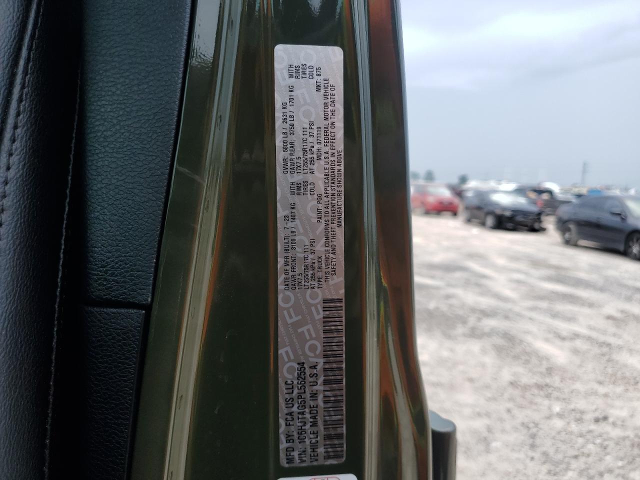 2023 Jeep Gladiator Sport VIN: 1C6HJTAG5PL562554 Lot: 70189524