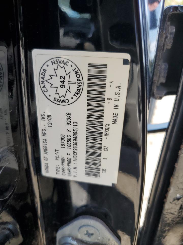 2009 Honda Accord Lx VIN: 1HGCP26369A805113 Lot: 72264544