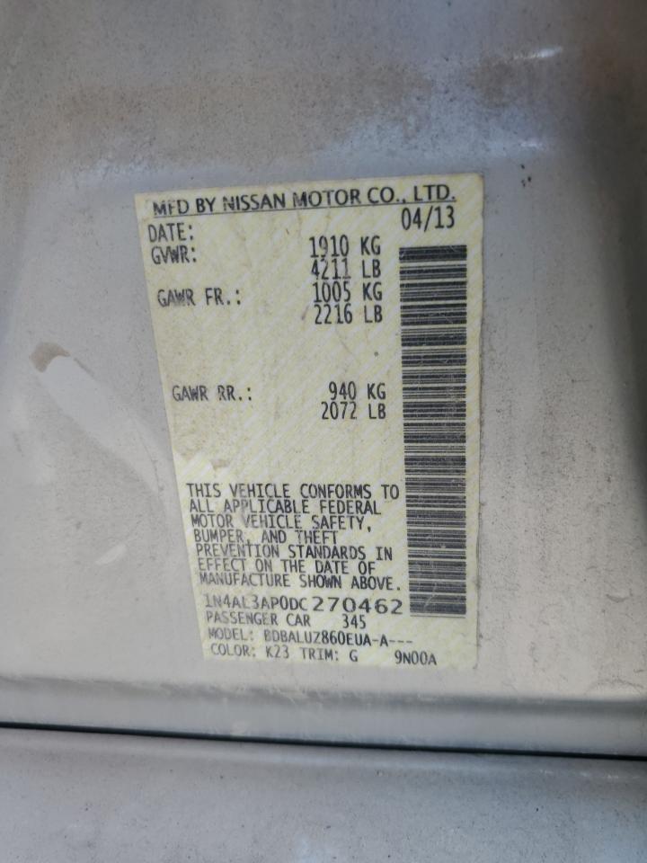 1N4AL3AP0DC270462 2013 Nissan Altima 2.5