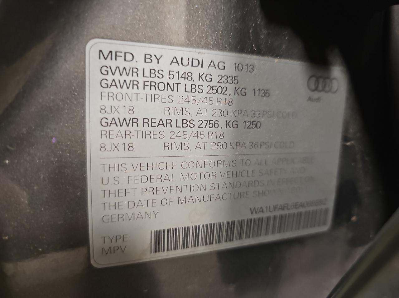 WA1UFAFL6EA069892 2014 Audi A4 Allroad Premium Plus