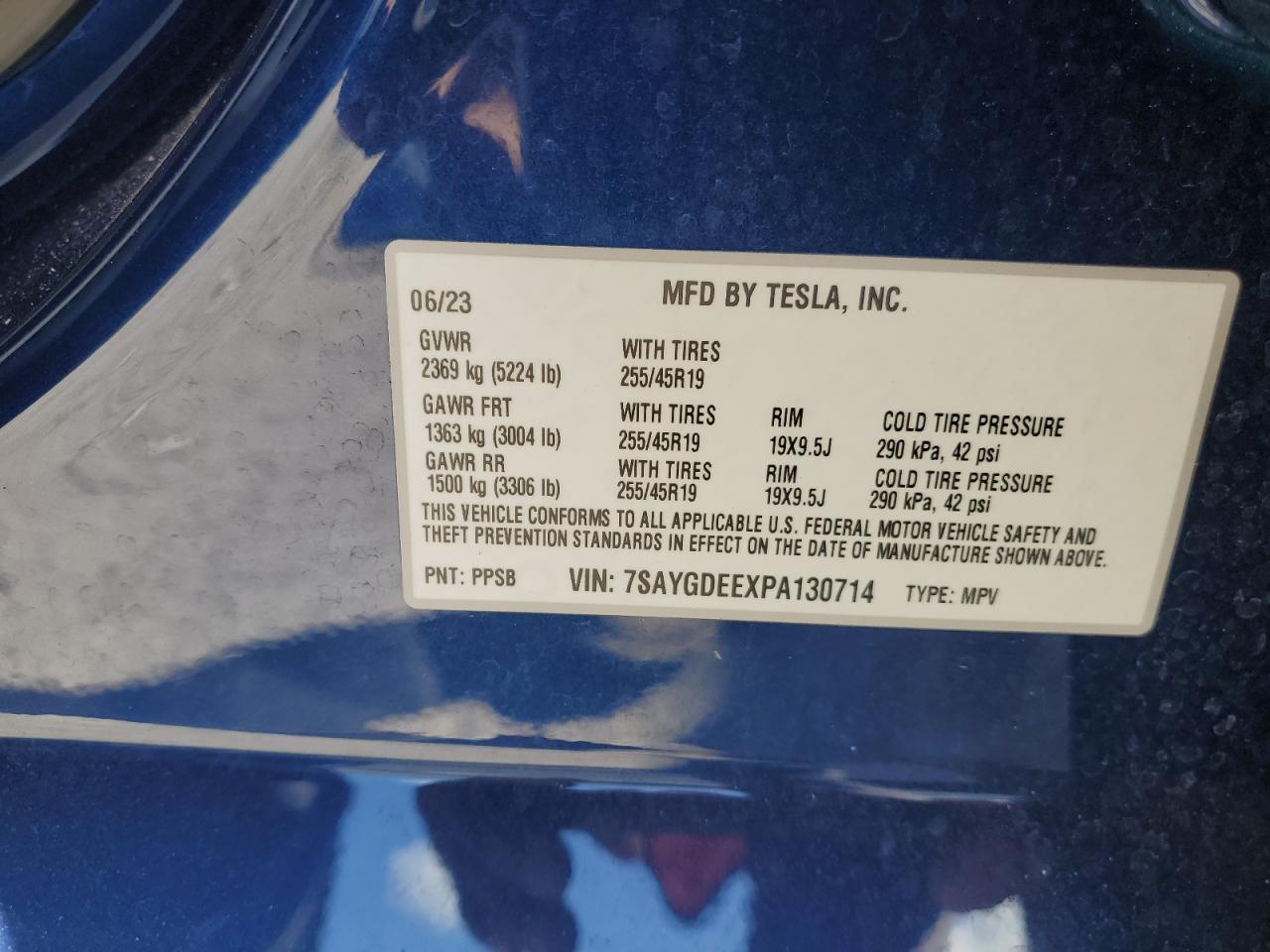 7SAYGDEEXPA130714 2023 Tesla Model Y