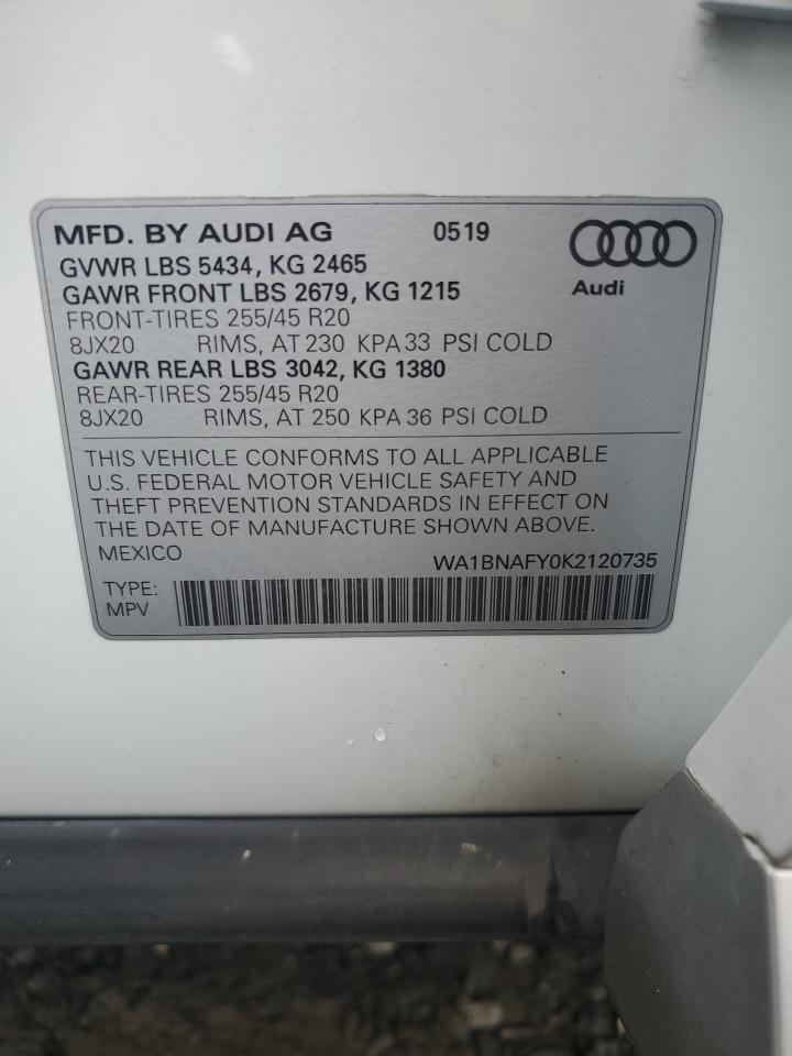 WA1BNAFY0K2120735 2019 Audi Q5 Premium Plus