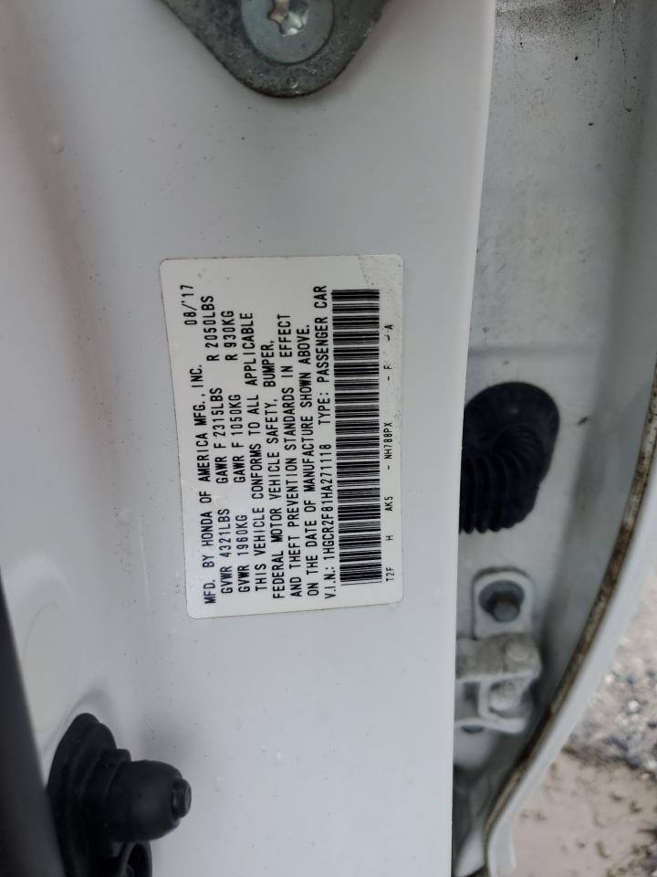 1HGCR2F81HA271118 2017 HONDA ACCORD - Image 12