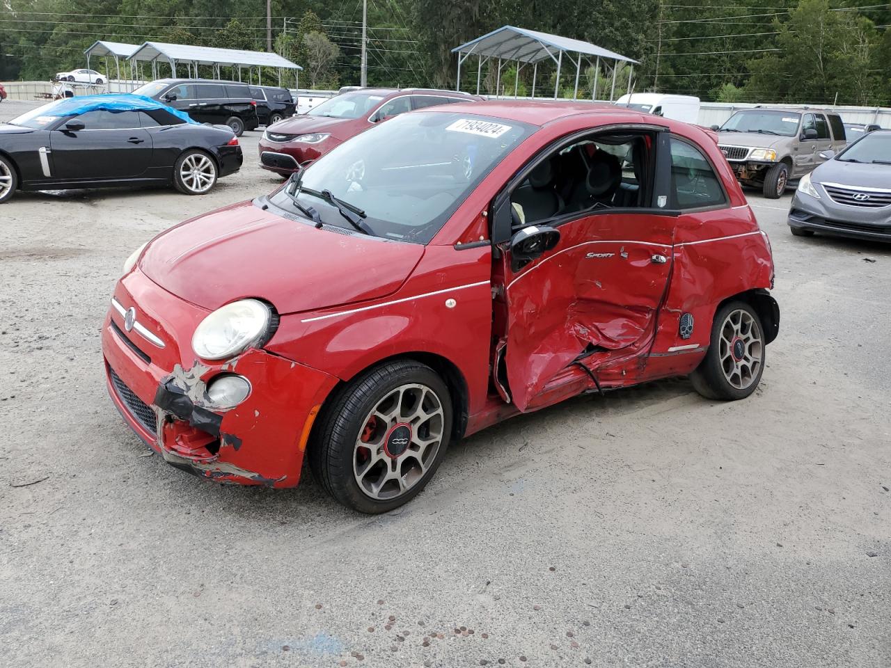 2012 Fiat 500 Sport VIN: 3C3CFFBR1CT358214 Lot: 71934024