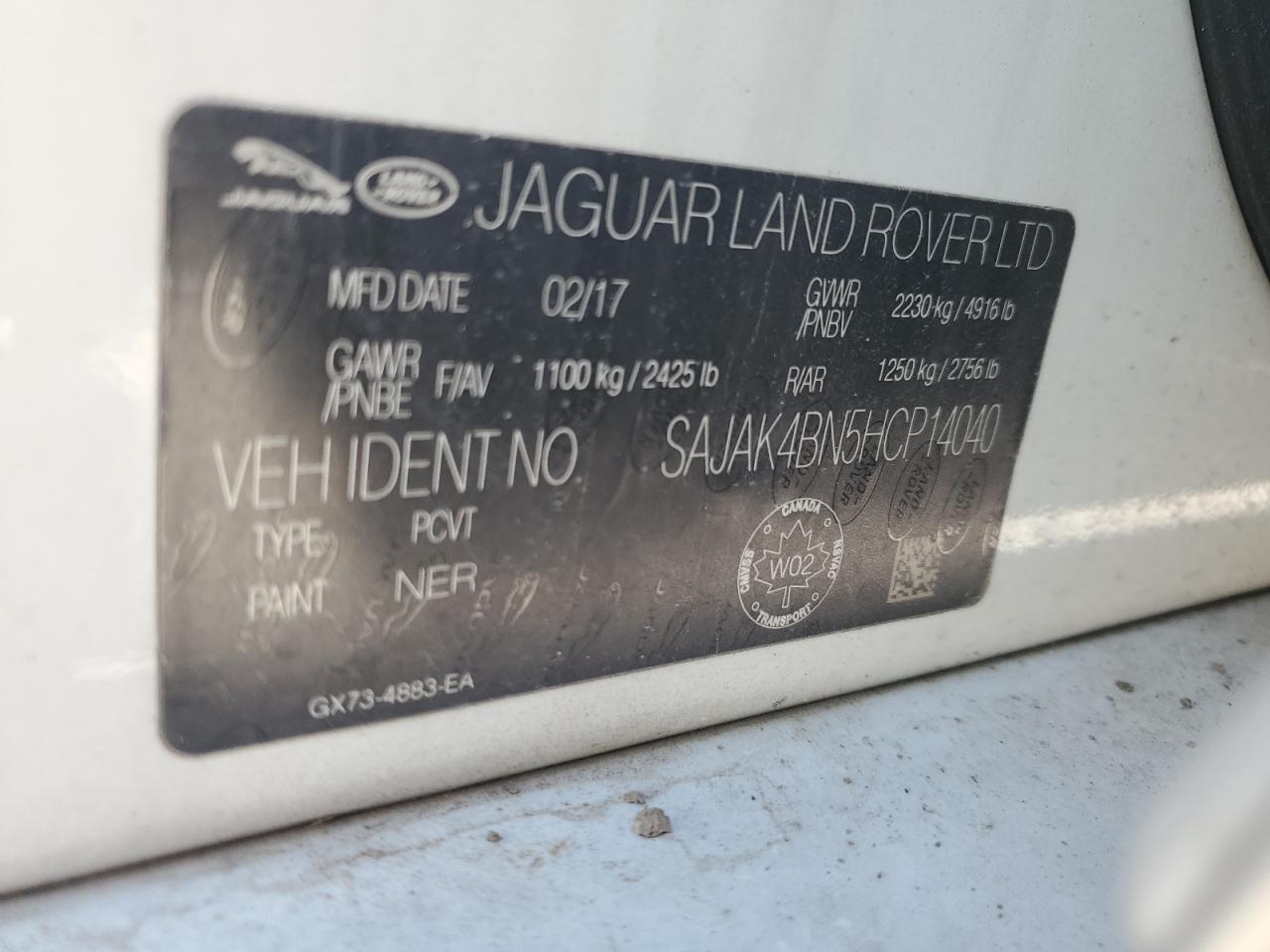 2017 Jaguar Xe Prestige VIN: SAJAK4BN5HCP14040 Lot: 71838124