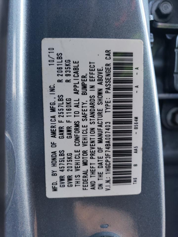 1HGCP3F74BA007403 2011 Honda Accord Ex