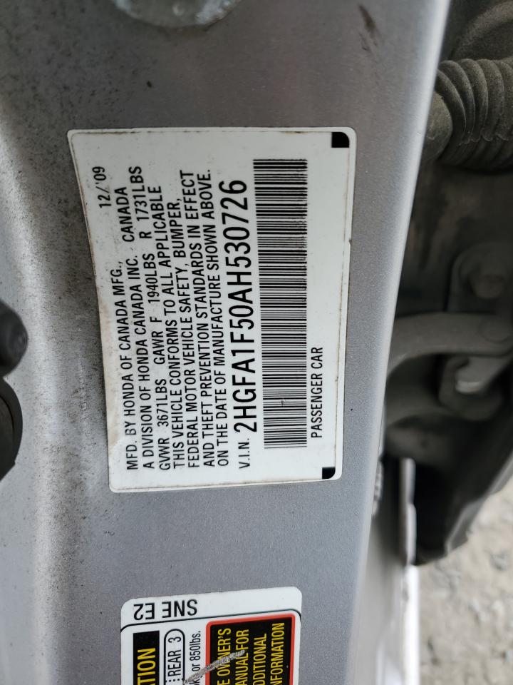 2HGFA1F50AH530726 2010 Honda Civic Lx