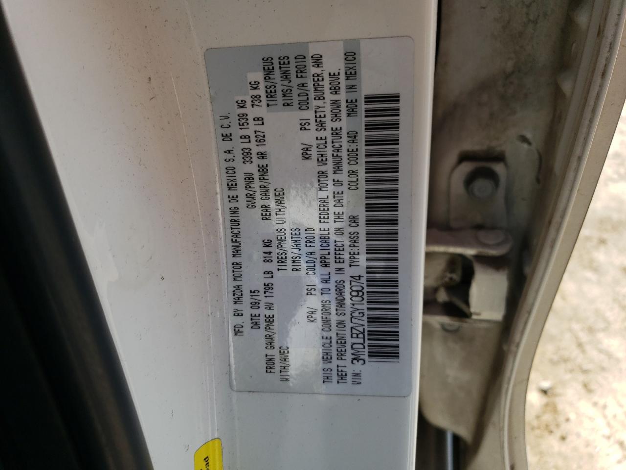 3MYDLBZV7GY109074 2016 Toyota Scion Ia