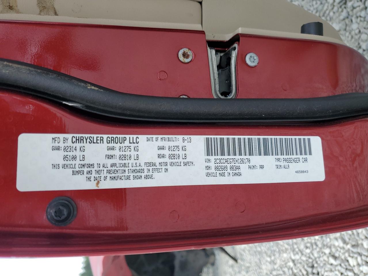 2C3CCAEG7EH126170 2014 Chrysler 300C