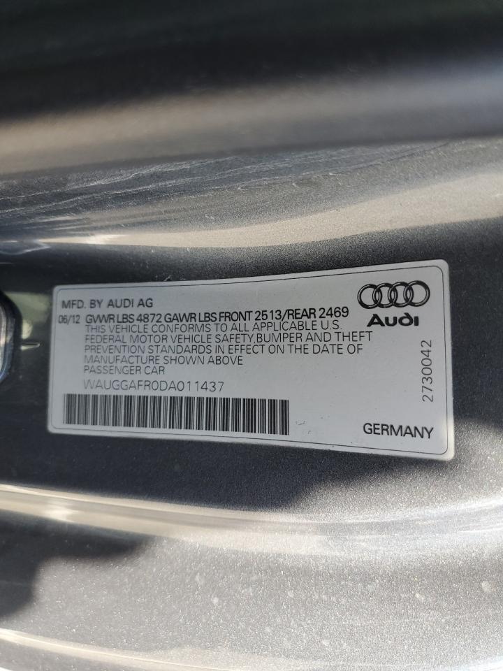 2013 Audi S5 Premium Plus VIN: WAUGGAFR0DA011437 Lot: 70889704