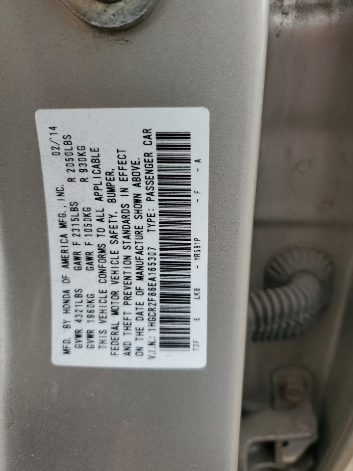 1HGCR2F86EA165307 2014 Honda Accord Exl