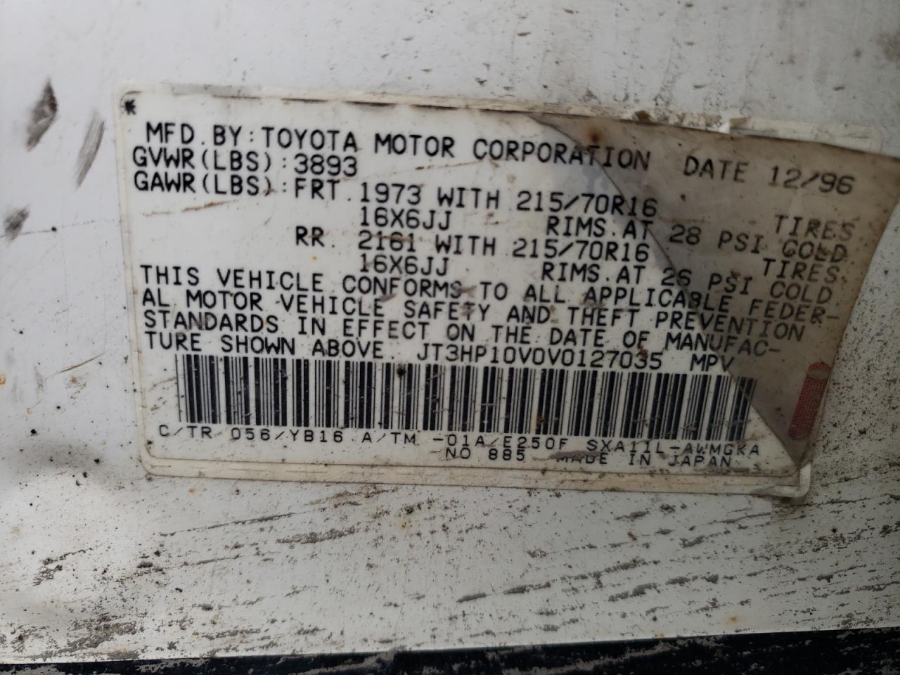 JT3HP10V0V0127035 1997 Toyota Rav4