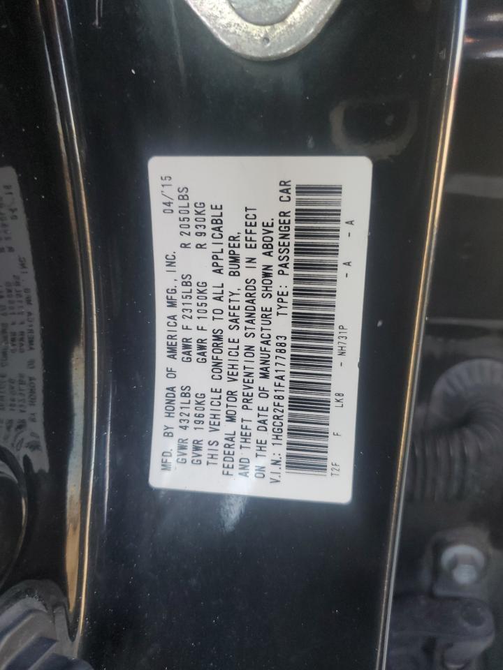 1HGCR2F81FA177883 2015 Honda Accord Exl