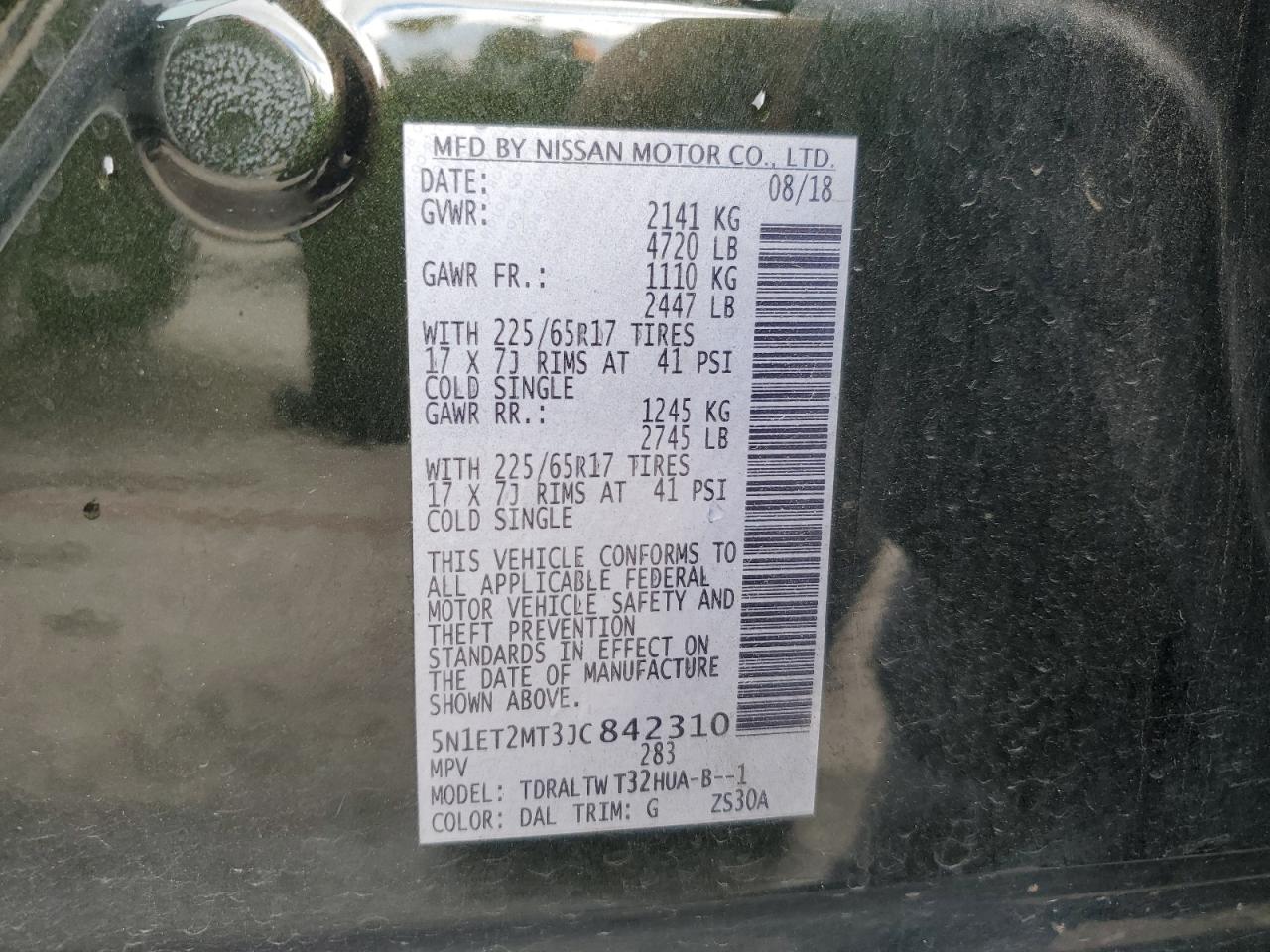 5N1ET2MT3JC842310 2018 NISSAN ROGUE - Image 14