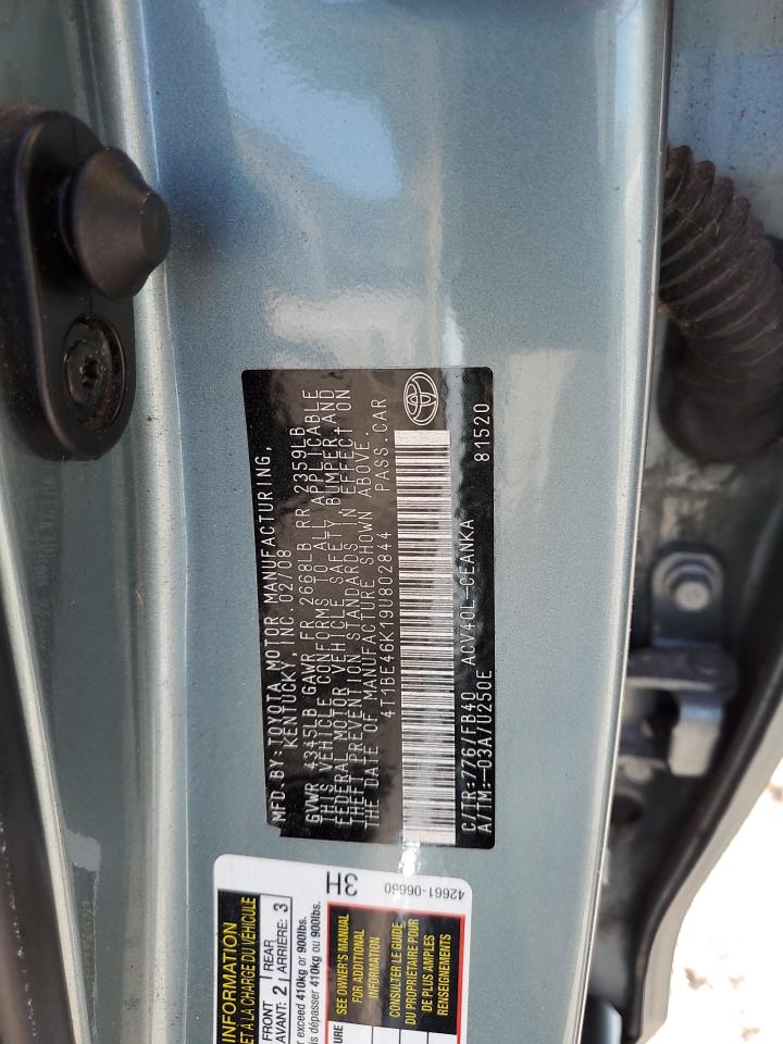 4T1BE46K19U802844 2009 Toyota Camry Base