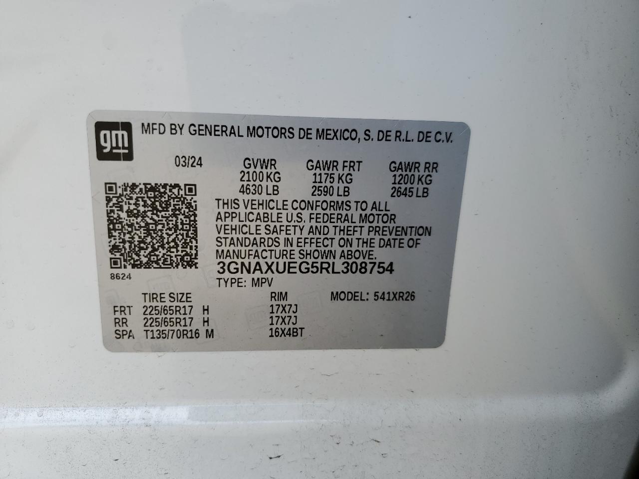 3GNAXUEG5RL308754 2024 CHEVROLET EQUINOX - Image 13