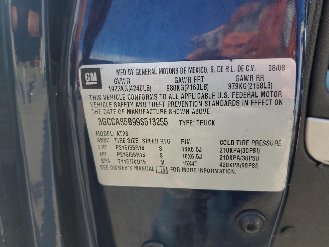 2009 Chevrolet Hhr Panel Ls VIN: 3GCCA85B99S513255 Lot: 71626304