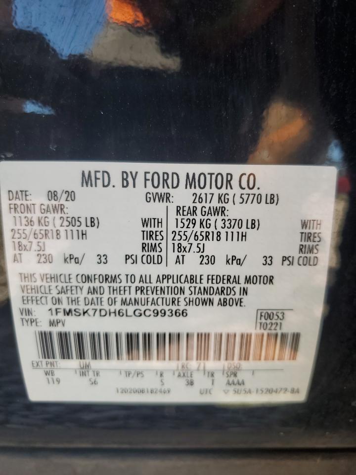 1FMSK7DH6LGC99366 2020 FORD EXPLORER - Image 13