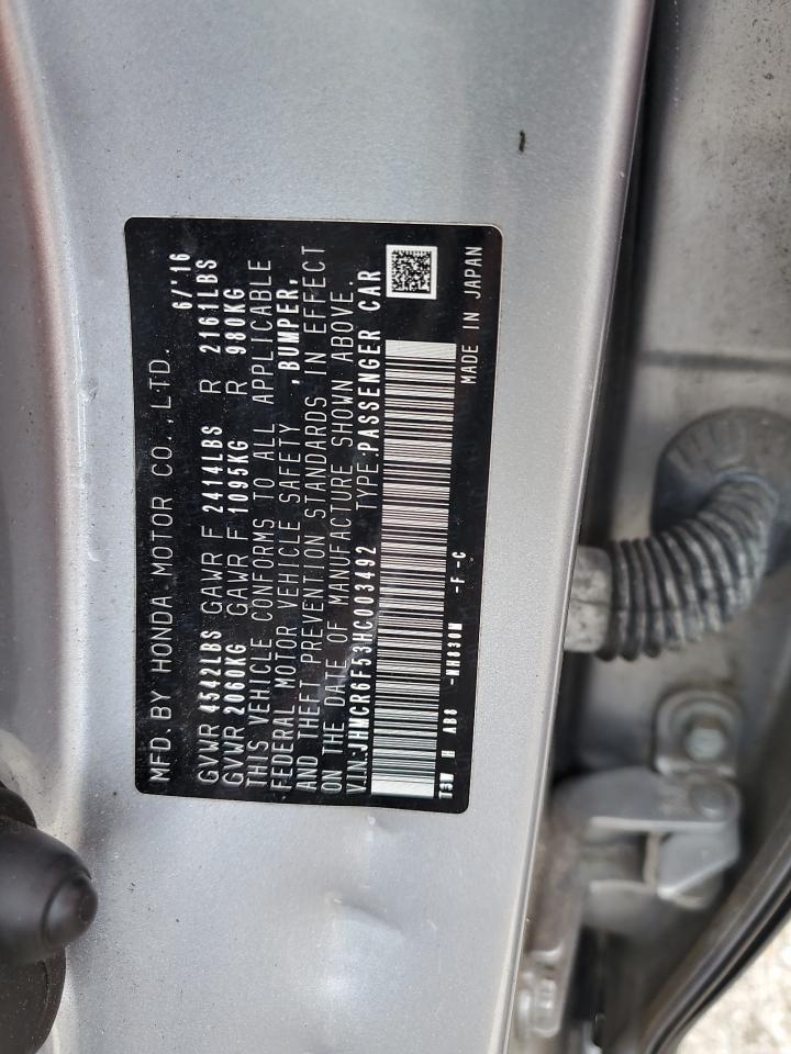 JHMCR6F53HC003492 2017 HONDA ACCORD - Image 13