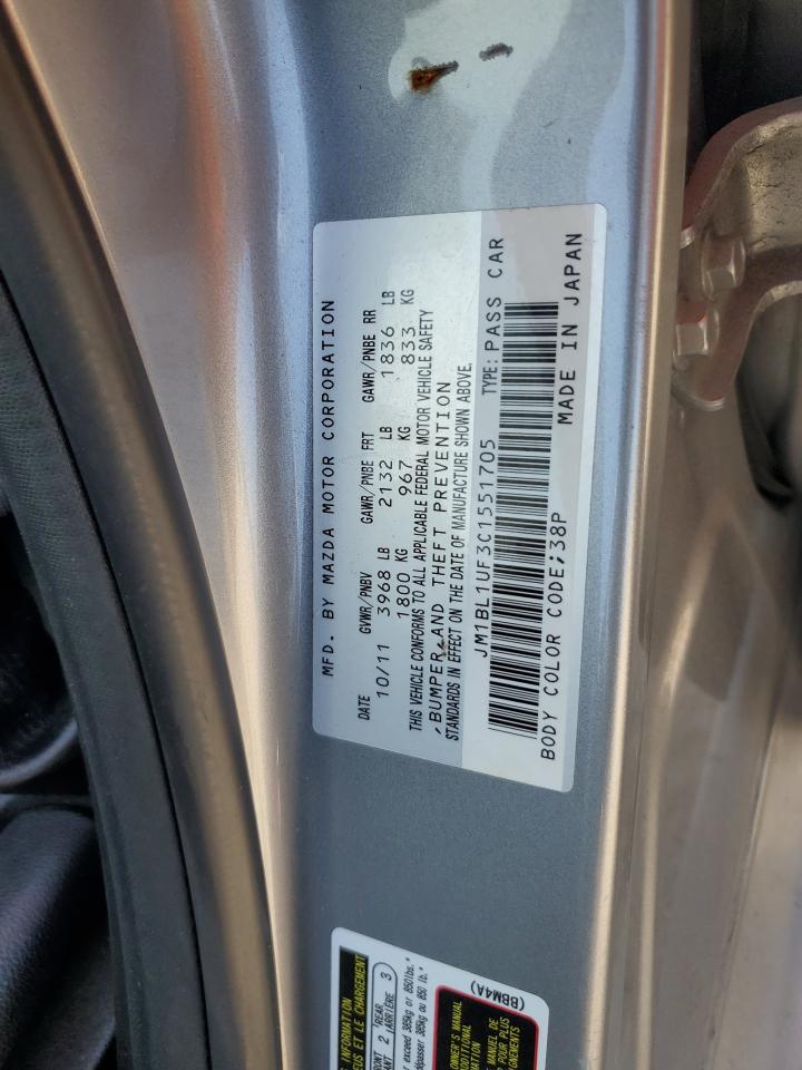 JM1BL1UF3C1551705 2012 Mazda 3 I