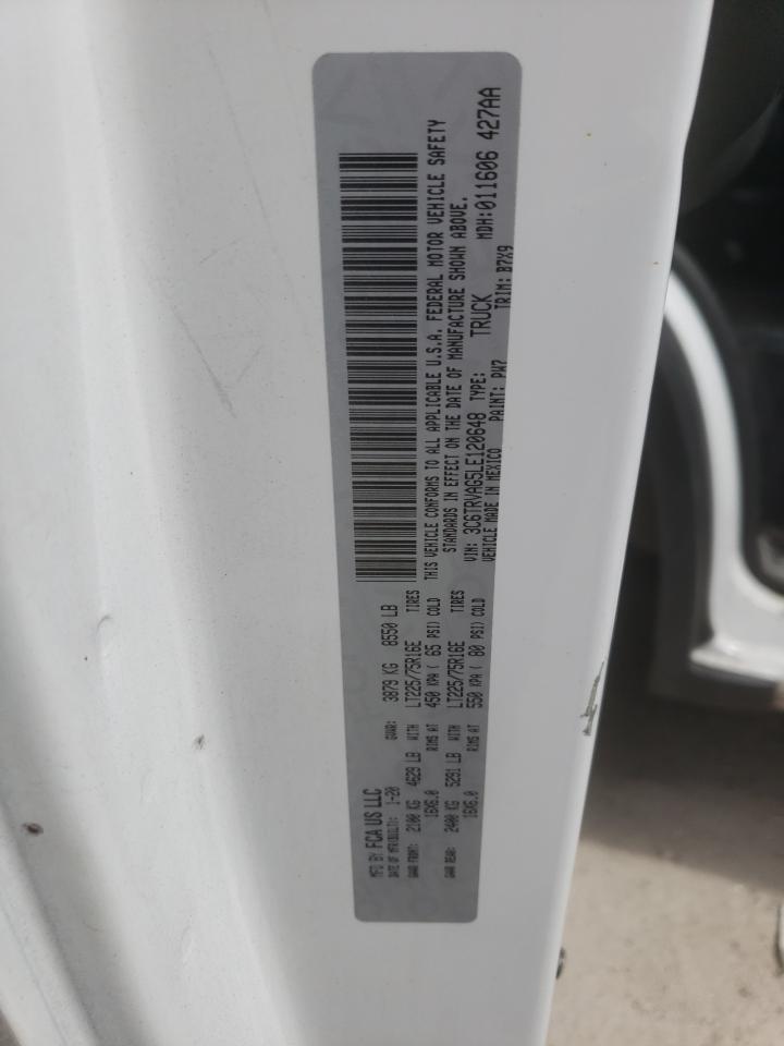 2020 Ram Promaster 1500 1500 Standard VIN: 3C6TRVAG5LE120648 Lot: 72697834