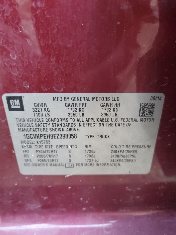 VIN 1GCVKPEH9EZ398058 2014 CHEVROLET All Models no.12