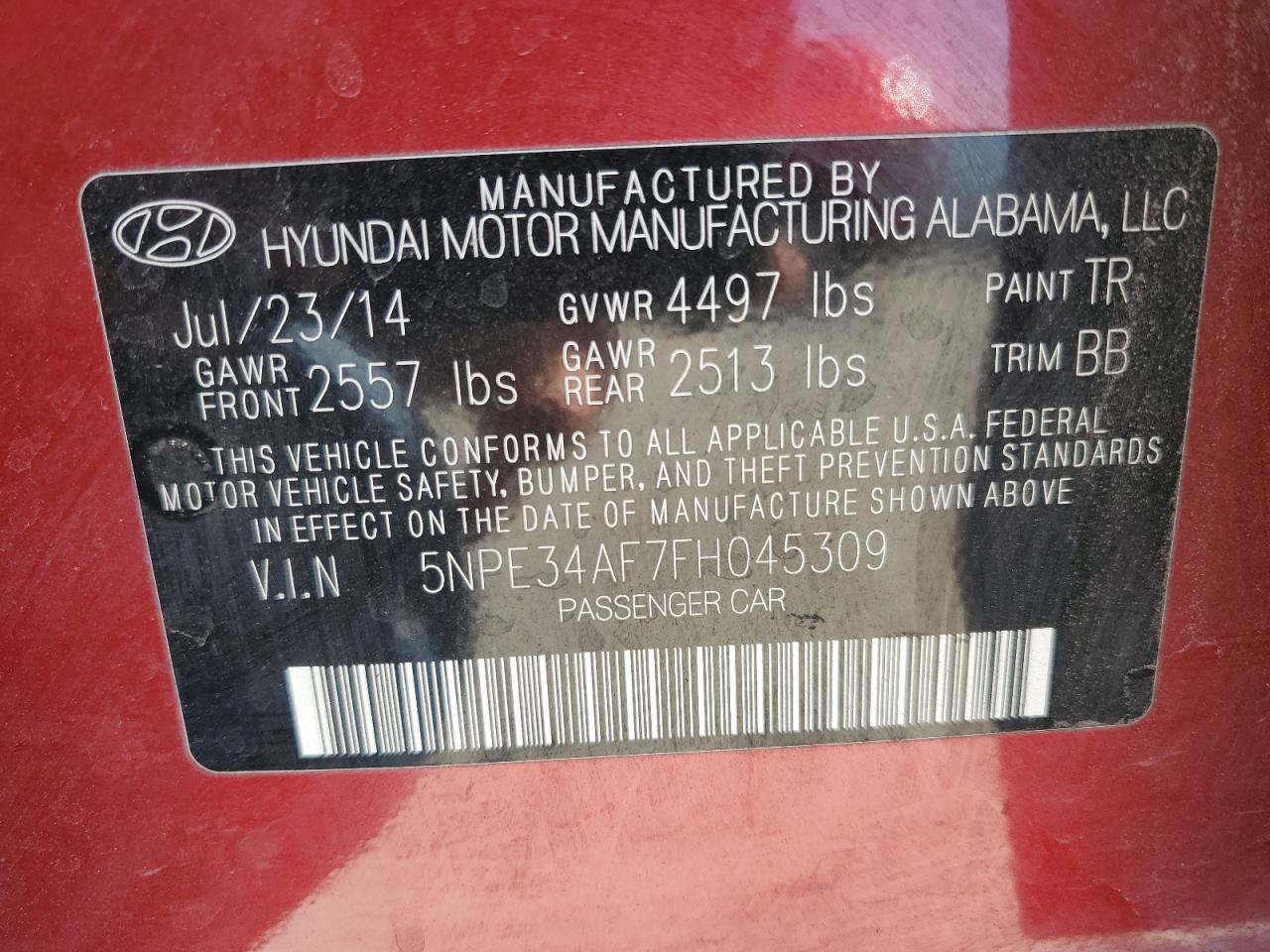 2015 Hyundai Sonata - Image 14