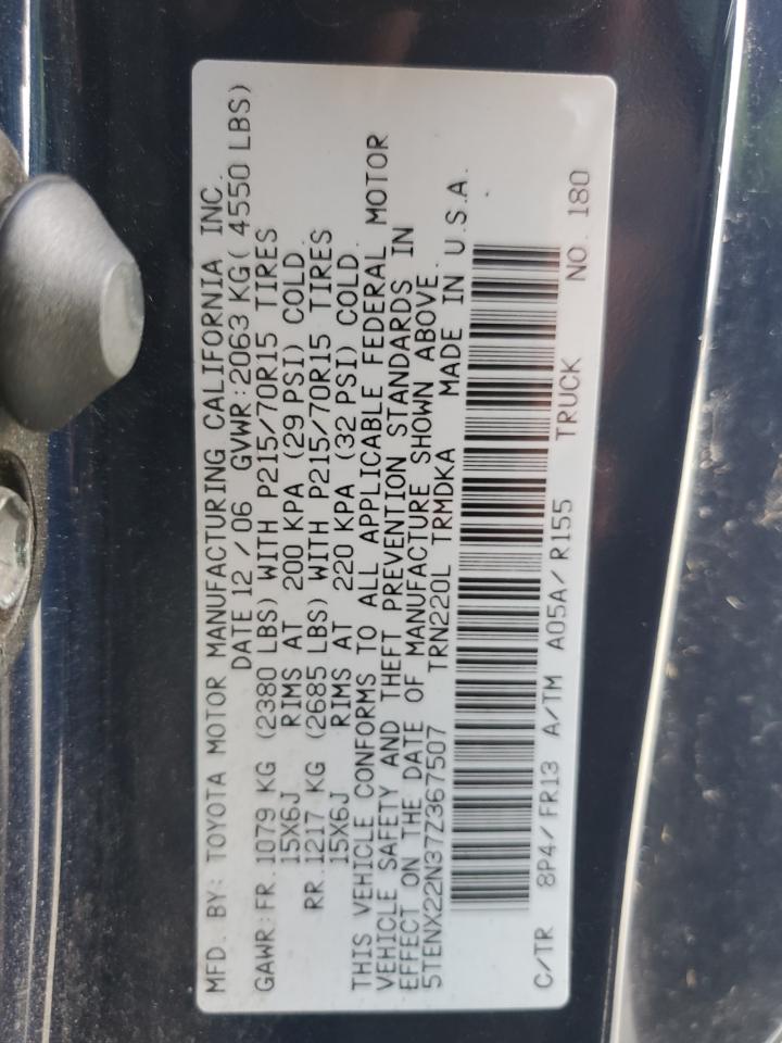 5TENX22N37Z367507 2007 Toyota Tacoma