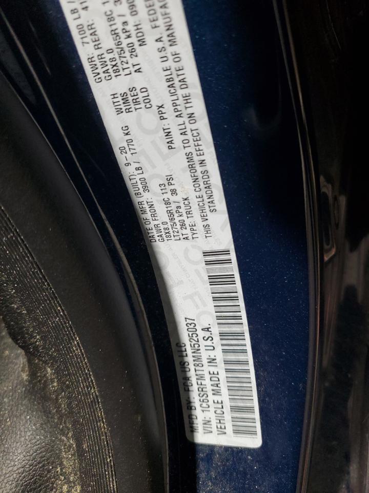 1C6SRFMT8MN525037 2021 Ram 1500 Big Horn/Lone Star