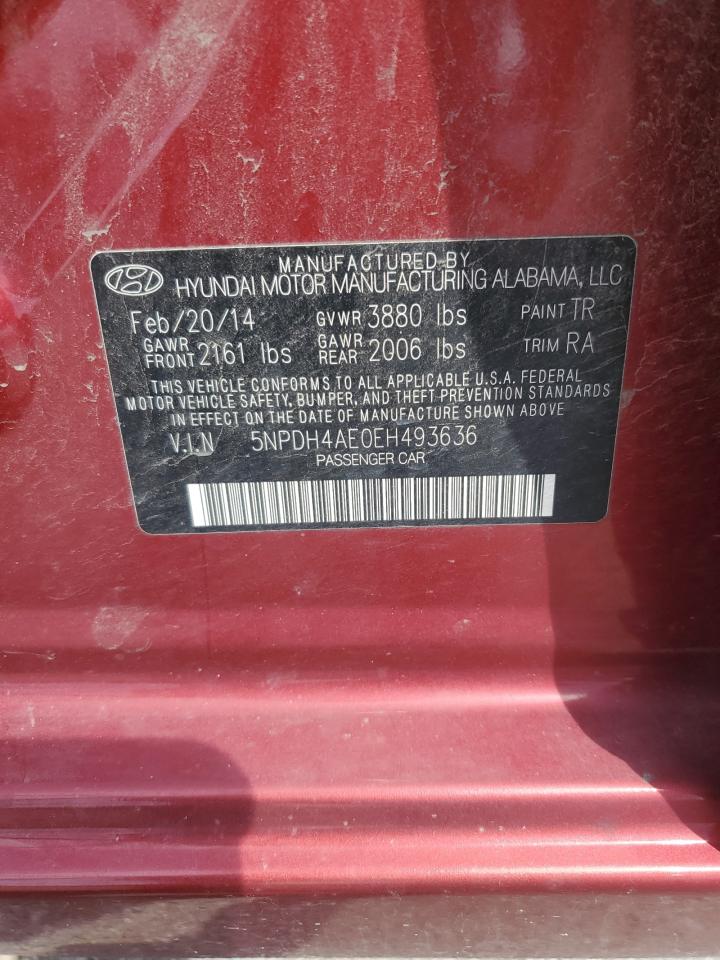 5NPDH4AE0EH493636 2014 Hyundai Elantra Se