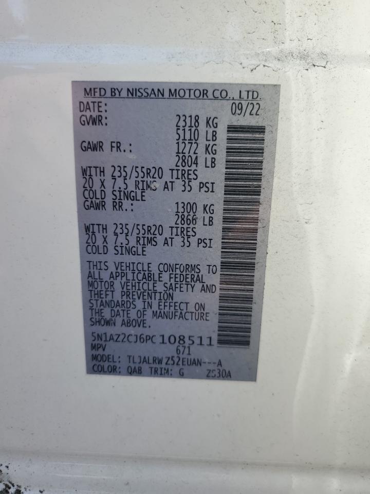 5N1AZ2CJ6PC108511 2023 Nissan Murano Sl