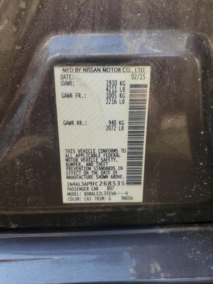 1N4AL3AP9FC268535 2015 Nissan Altima 2.5